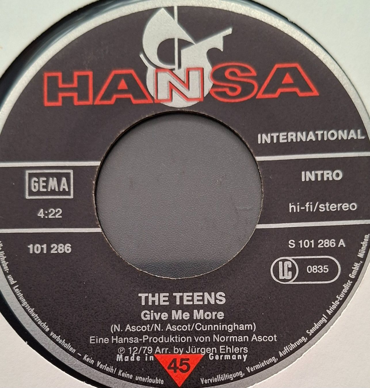 Vinyles: Vinyl Single Teens - Give Me More – D'occasion à Langenthal par Modo39