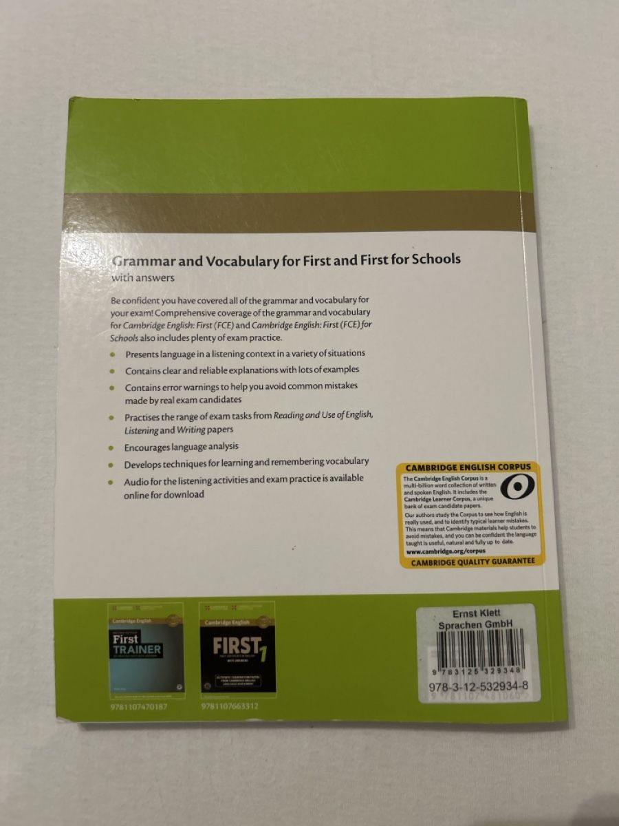 Livres: Grammar and Vocabulary for First – D'occasion à Alterswil FR par kat_cfw8 4