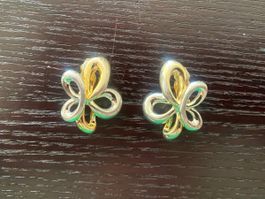 Ohrclips aus gold- und silberfarbigem Metall - Modeschmuck
