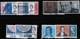 GB 1964-65, 4 Serien mit Phosphor Aufdruck **