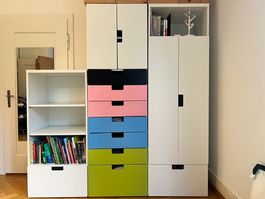 IKEA STUVA/SMÅSTAD Möbelset – 2 Schränke + 1 Regal – Weiss