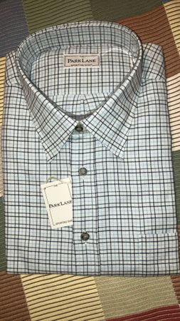 Camicia uomo Park Lane, taglia 48, cotone a scacchi (nuova)