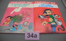 2 Gaston Comics "Lourd Passé", "Le Cas"  Band 5 + 9, Nr. 34a