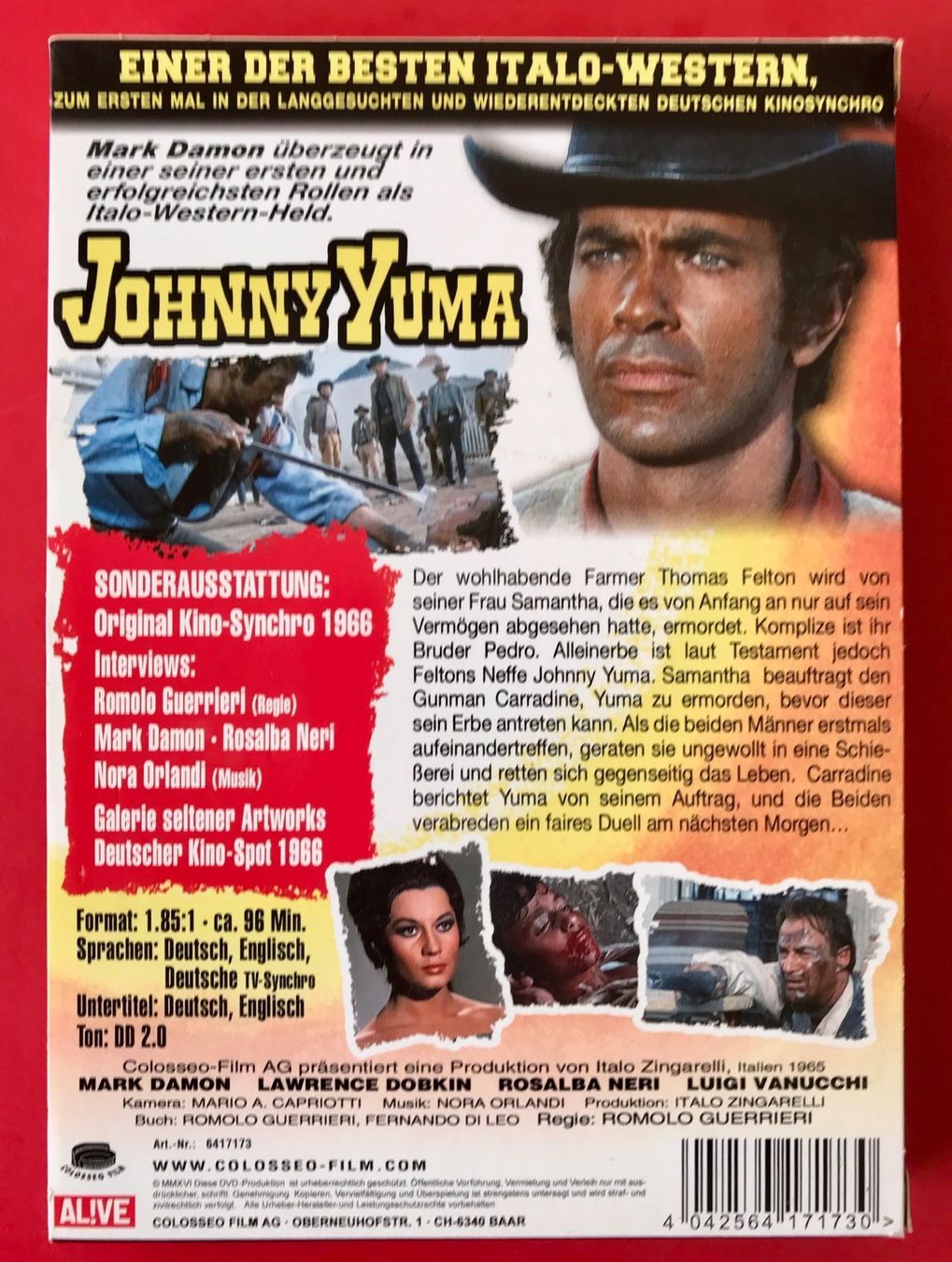 Tutti i DVDs: DVD "JOHNNY YUMA" Italowestern 1967 – Usato da Zürich venduto da EYEBOOKS 1