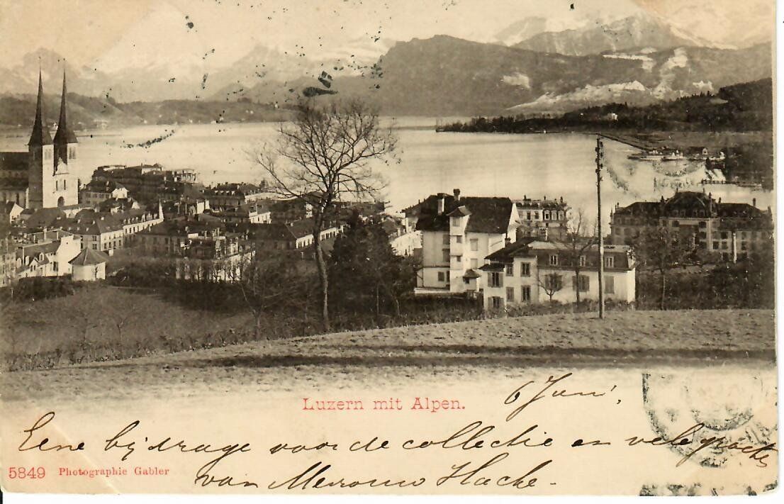Ansichtskarten: Luzern - Stempel Schweizerhof Luzern 1899 – Gebraucht aus Hochdorf von Ziegel-16