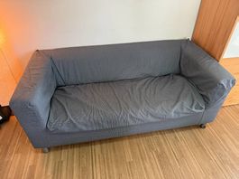 IKEA KLIPPAN 2er-Sofa, dunkelgrau, 180 cm