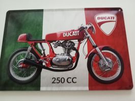 Blechschild-DUCATI 250 CC - ITALIEN FLAGGE