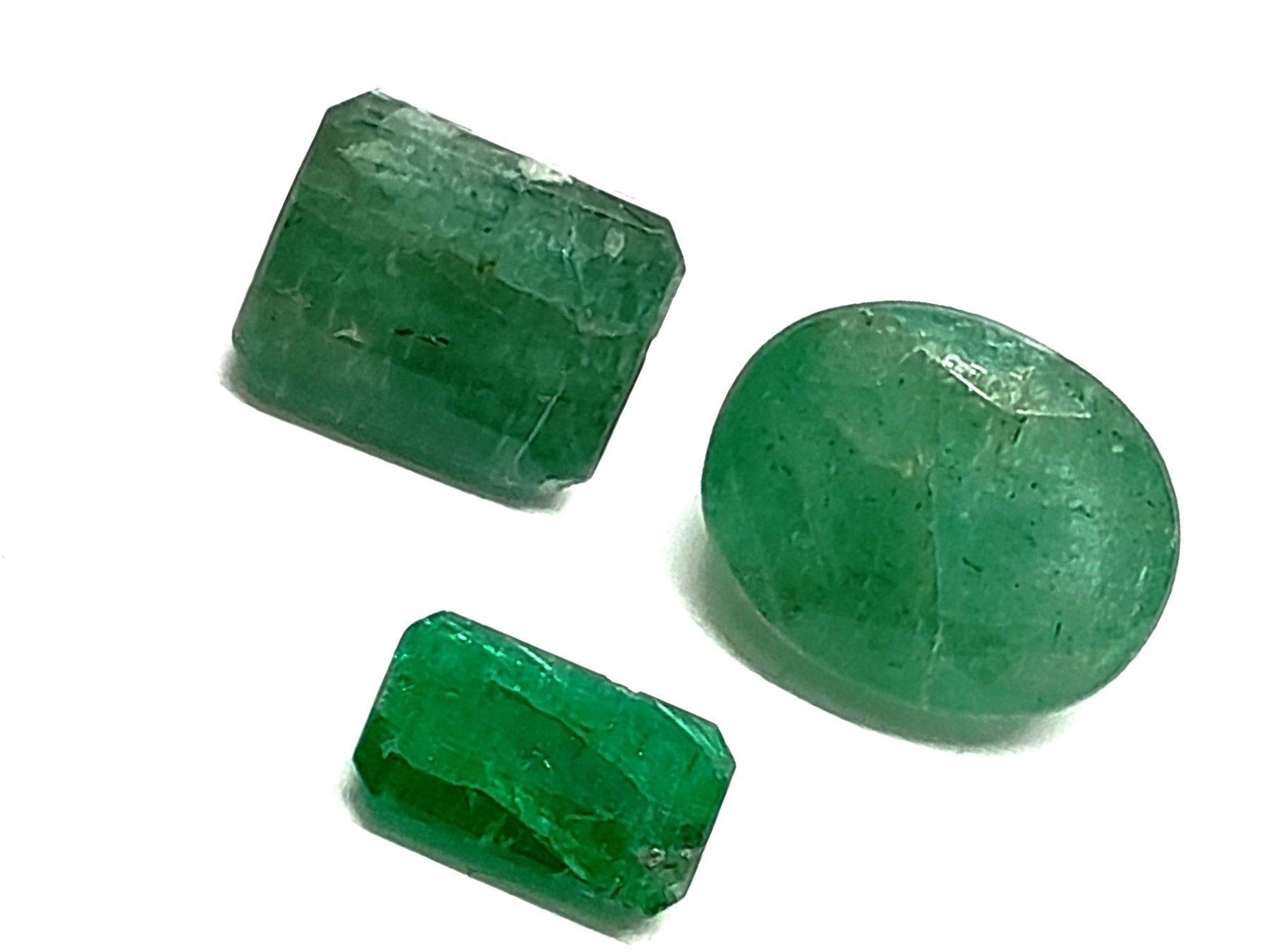 Pietre preziose: 3x émeraudes 6.65 ct - CERTIFICAT 465.- Fr – Nuovo (secondo la descrizione) da Grimisuat venduto da Valgem 1