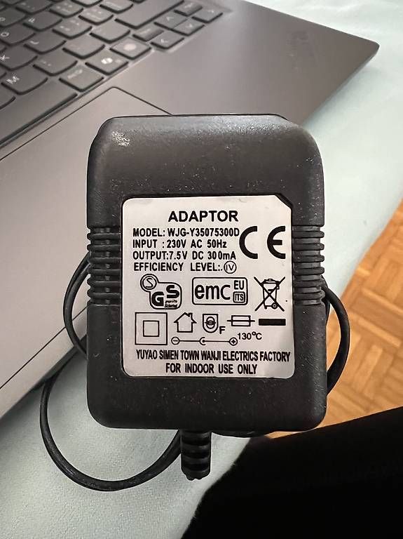 Unità & Adattatore: AC Adapter 230v input / 7,5v output Stromkabel Ladekabel – Usato da Belp venduto da Lalaisland