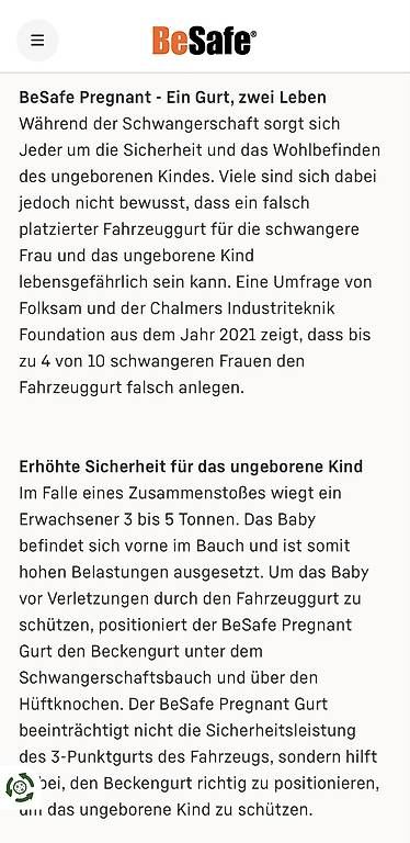 Cinture di sicurezza: BeSafe Schwangerschafts-Autogurt – Usato da Grenchen venduto da jasi.wid 2