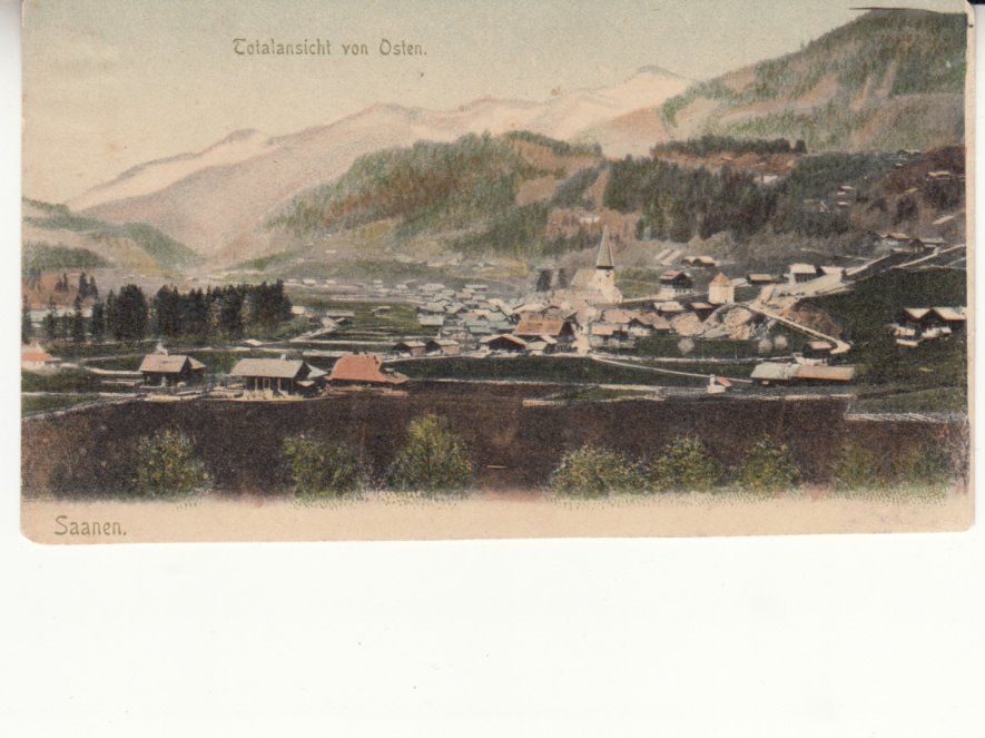Cartoline postali: Saanen ca. 1900 – Usato da Bürglen TG venduto da StampGraf