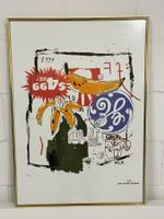 Gerahmter Jean-Michel Basquiat Litho Toller Zustand