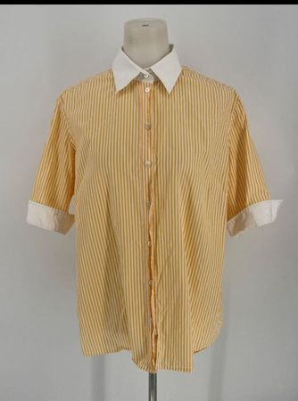 Bluse Gr. 48 von van Laack gelb/weiss gestreift