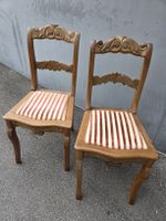 2 Antik Biedermeier Stühle Holz mit Schnitzerei..Top..