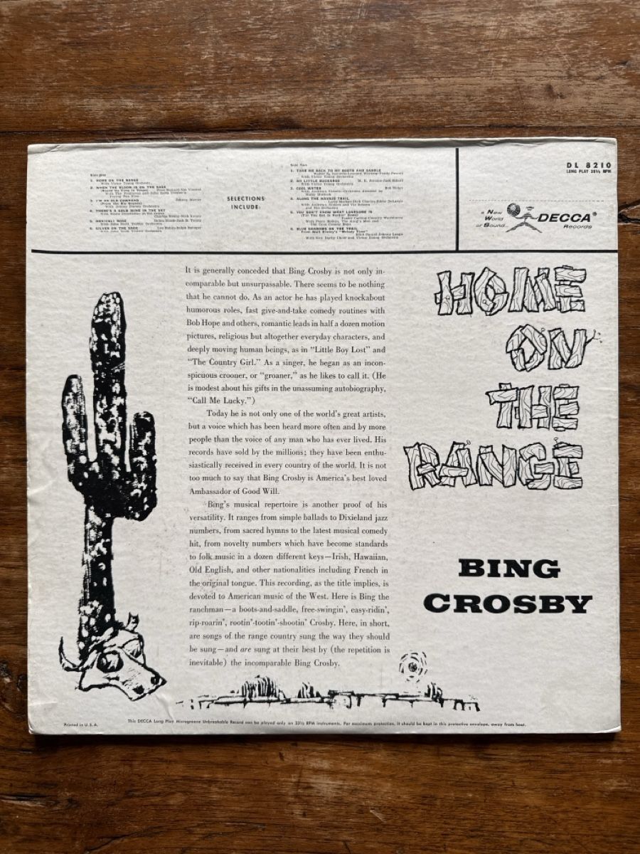 Schallplatten: Vinyle Bing Crosby: Come on the Range - Collection Été – Gebraucht aus Fully von gra_8dc2 1
