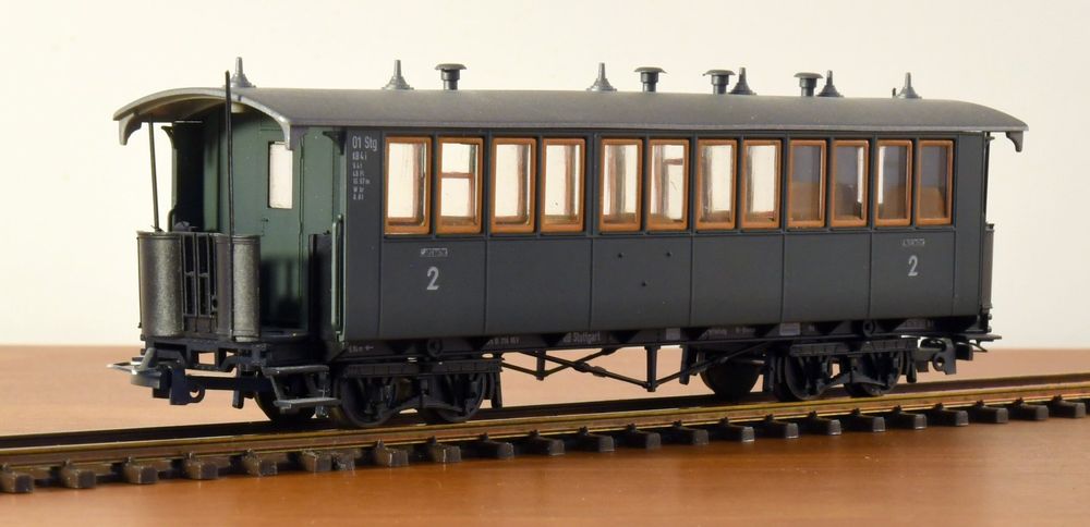 Bemo 3281 112 - Voiture voyageurs Rhätische Bahn EW III - 1ère classe - A 1272 - HOm | -Sion