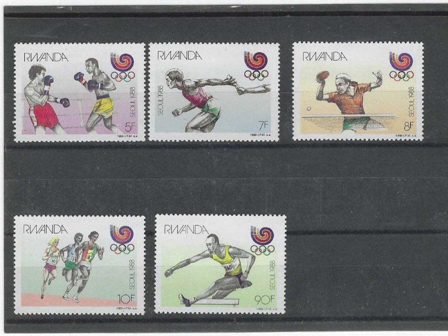 Alle Briefmarken: RUANDA 1988 ** OLY.SO.SEOUL – Neu (gemäss Beschreibung) aus Dintikon von bonita099