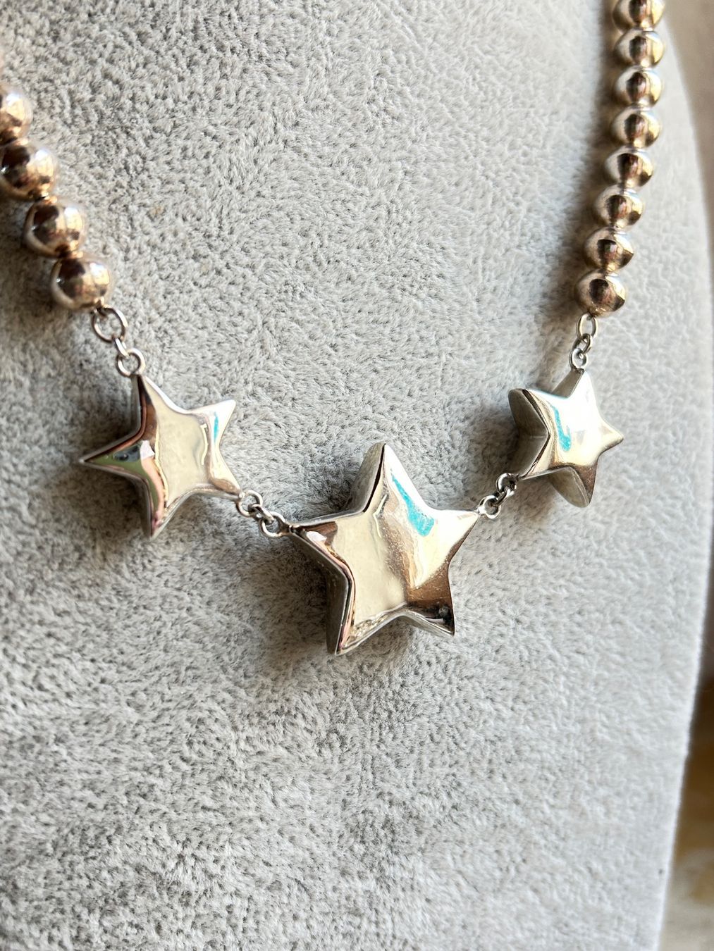 Colliers: Silberkette mit 3 Sternen/ Weihnachtskette – D'occasion à Laufen par belleskulptur