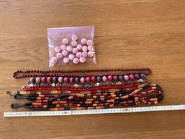 Modeschmuck rot-gelb, orange bis rosa