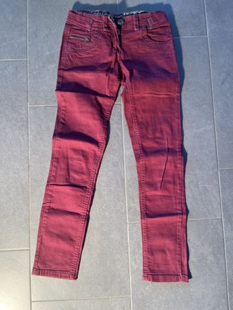 Jeans, Weinrot, Grösse 152,