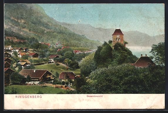 Cartoline postali: AK Ringgenberg, Gesamtansicht, 1911 – Usato da Berlin venduto da bartko-reher