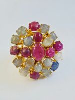 Ring Rubine Safir bunte Steine