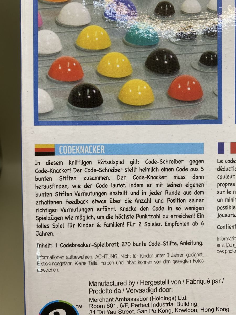 Giochi: Code Knacker / Code Breaker - Das spannende Familienspiel! – Nuovo e nell'imballaggio originale da Hindelbank venduto da 1374 1