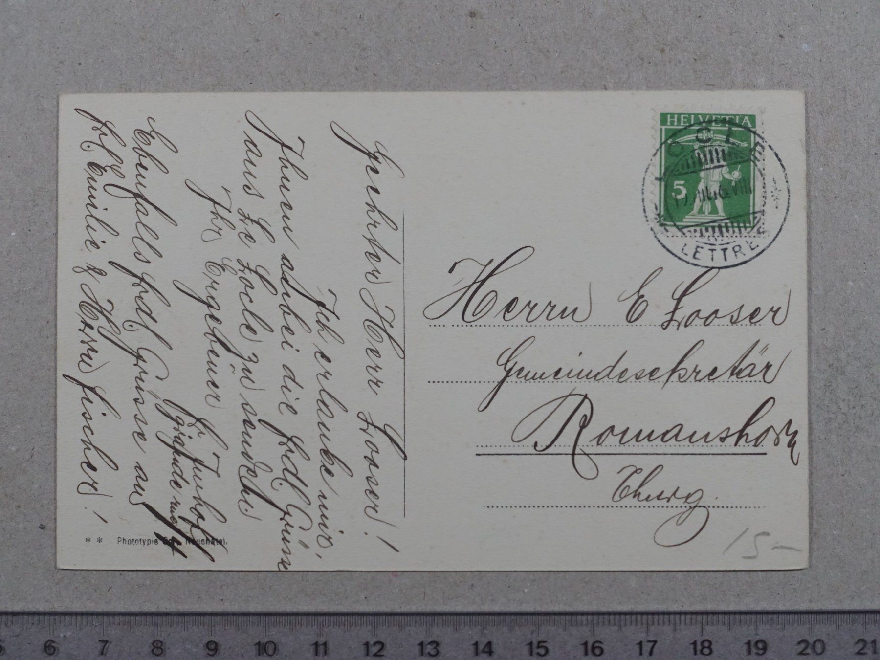 Cartoline postali: Le Locle – Usato da Lenzburg venduto da fh1 1