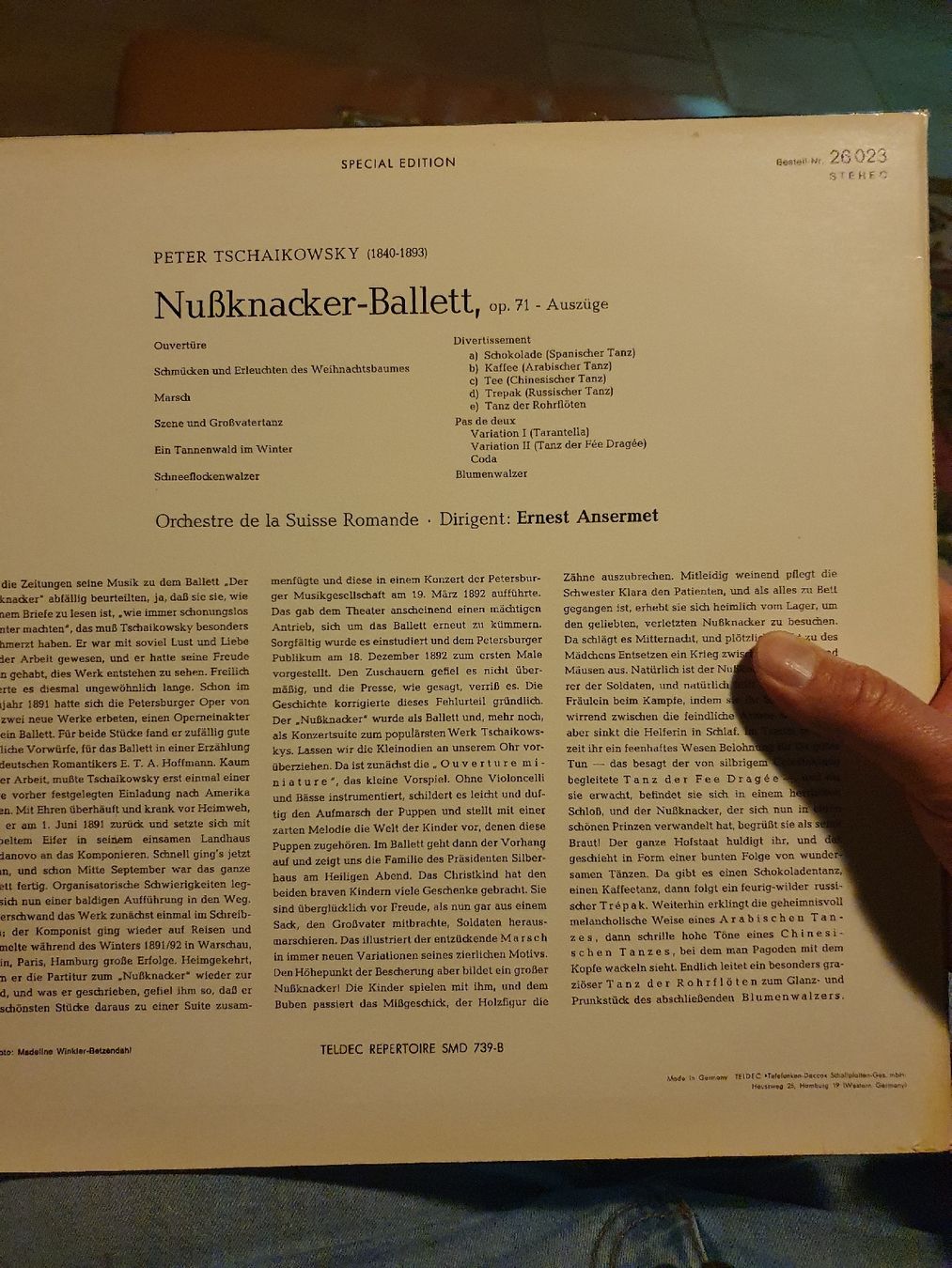 Dischi in vinile: Tschaikowsky Nussknacker Ballett Schallplatte – Usato da Grandval venduto da JeroenK 1