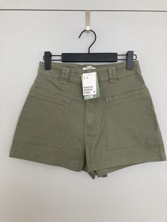 H&M Shorts, Khaki, Gr. 38, neu mit Etikett, Sommer