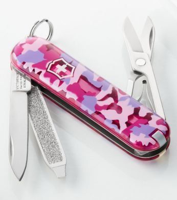 Victorinox Coltelli tascabile: Victorinox Classic SD - Pink Army – Nuovo e nell'imballaggio originale da Rotkreuz venduto da Hubbil
