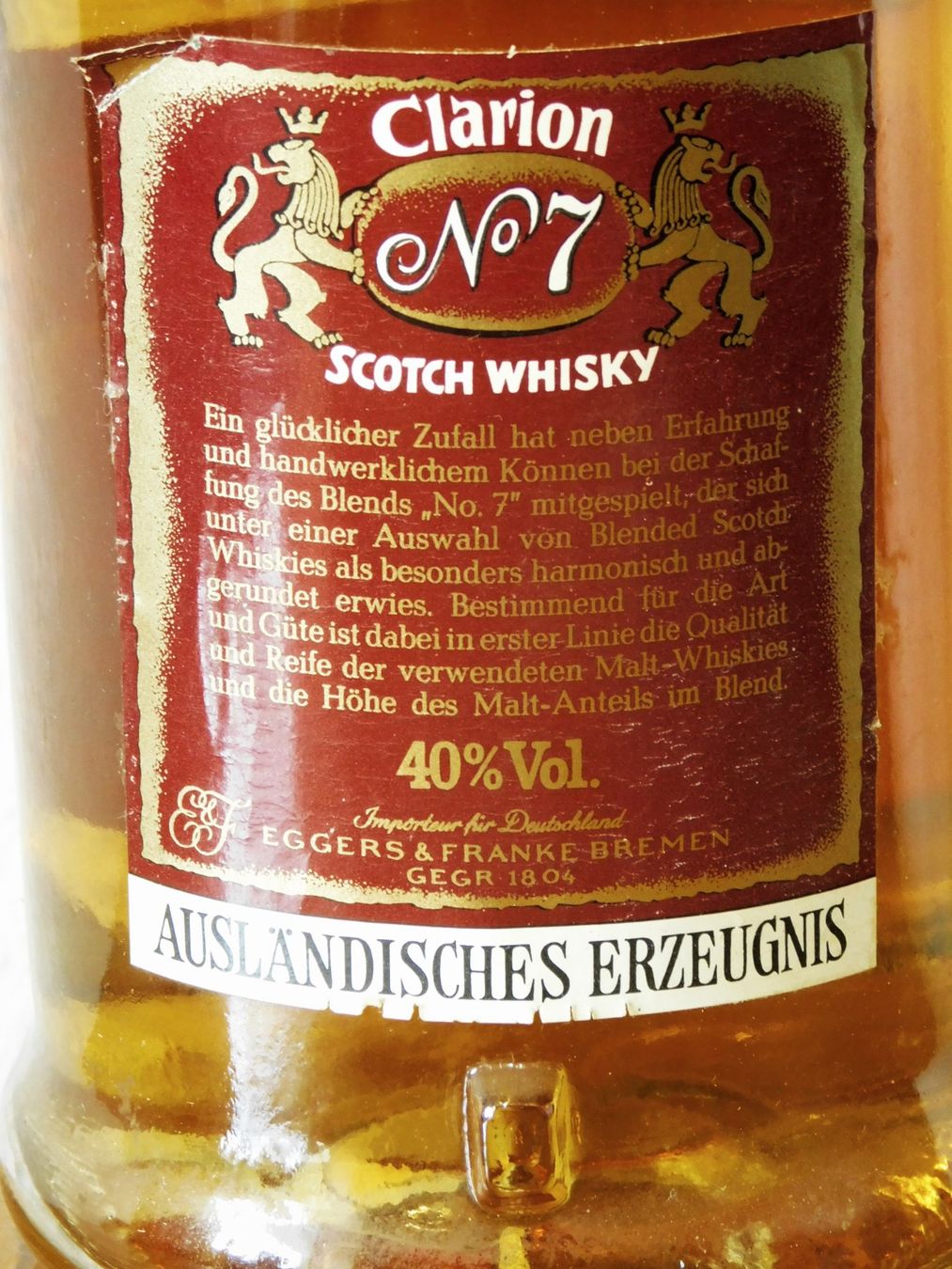 Spirituosen: Clarion No.7 Scotch Whisky 1980s – Neu (gemäss Beschreibung) aus Emmenbrücke von Ulisse-22 3