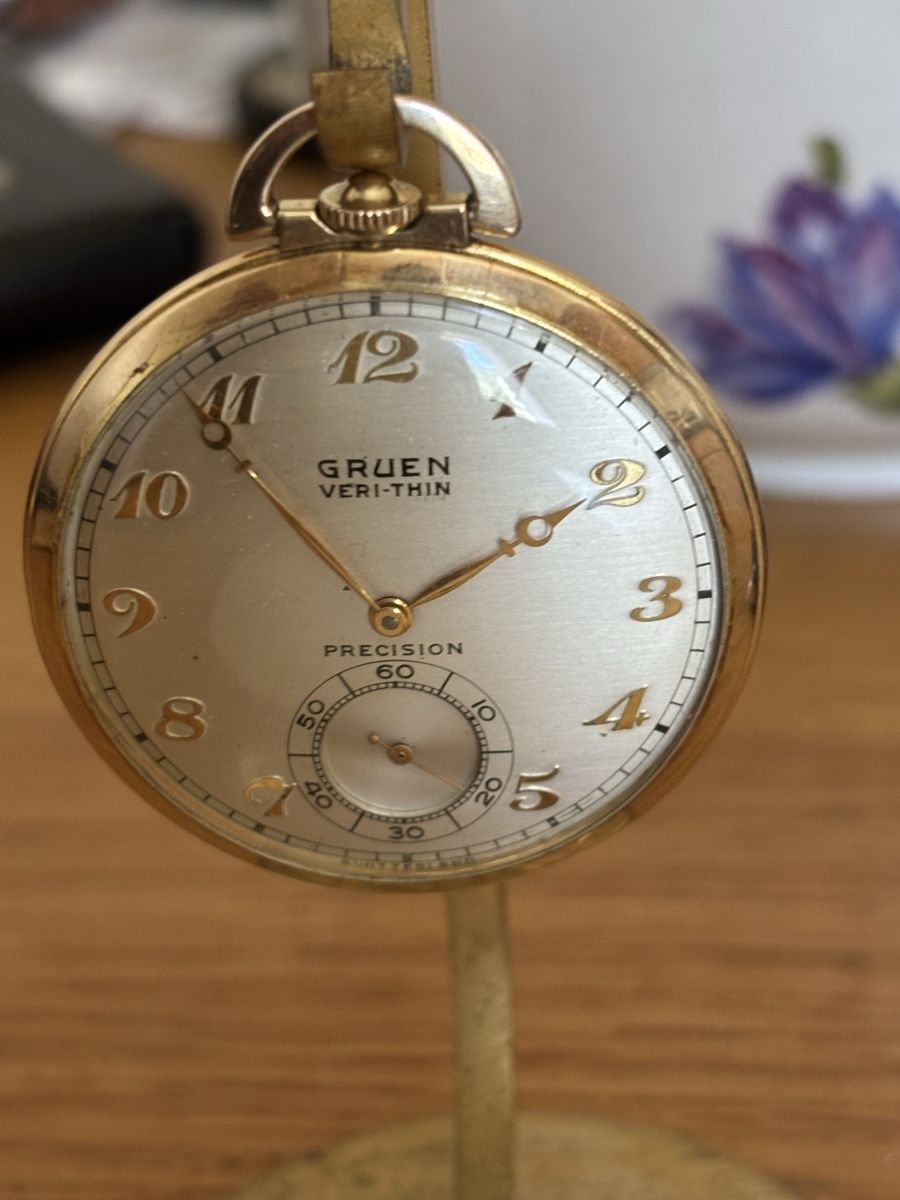 Orologi: Gruen VERI-THIN pocket watch 1920 – Usato da Buttes venduto da ButtA15