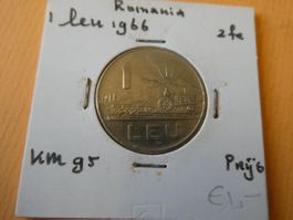Rumänien 1966, 1 Leu, unzirkuliert
