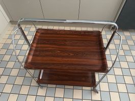 Sehr schöner klappbarer Vintage Serviewagen 60/70 ern