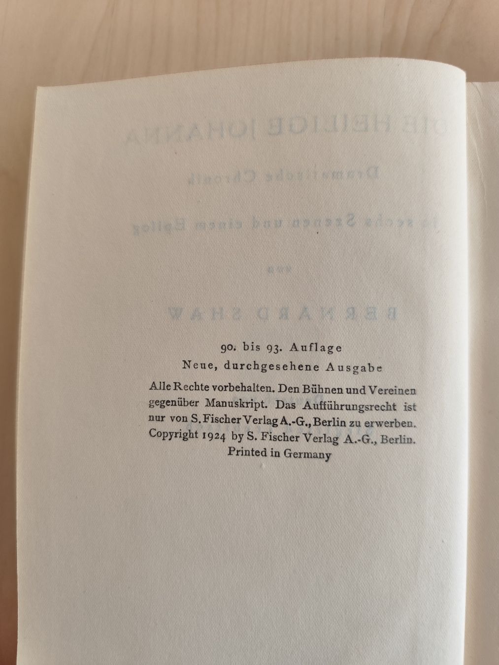 Libri: Die heilige Johanna - Bernhard Shaw – Usato da Urdorf venduto da thisisvital_ 4