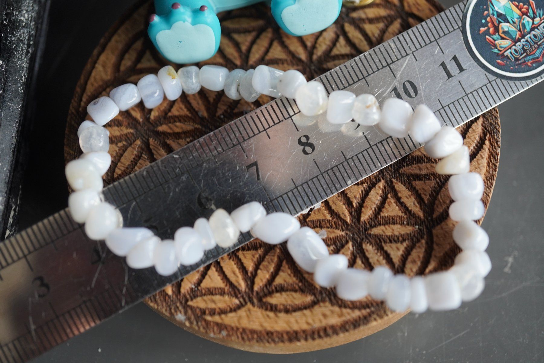 Minéraux & Lithothérapie: Chalcedon   Blau  Armband mit Gummizug – Neuf avec emballage d'origine à Eschenbach SG par topstone 7