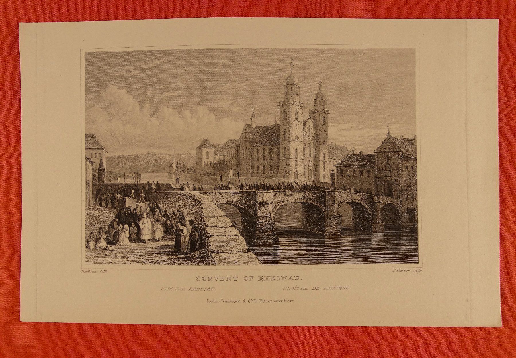 Incisioni: RHEINAU, STAHLSTICH 1832 – Usato da Grüningen venduto da Kartensammler 1
