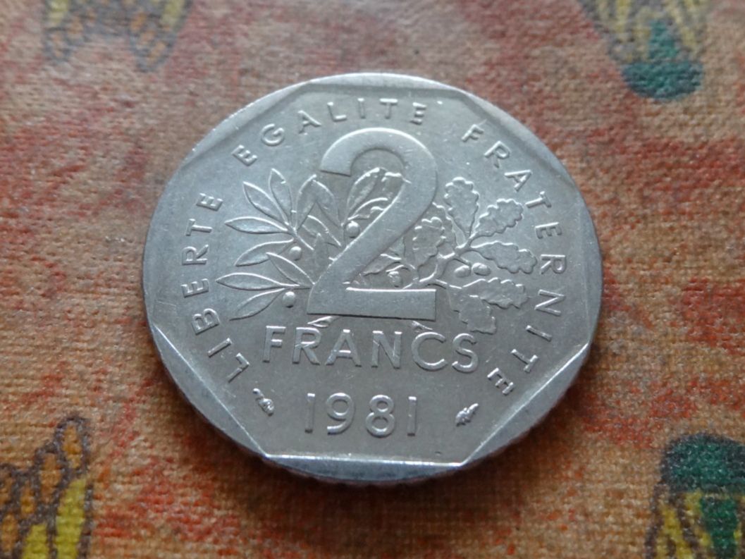 Tutti le monete: FRANCE  2 Francs  1981  (P) – Usato da Romanel-sur-Lausanne venduto da Swift13