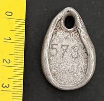 Antike Hundemarke 94 5733, Hundekopf