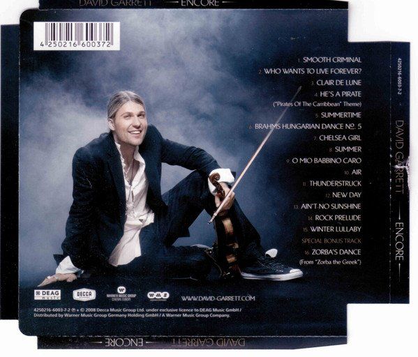 CDs: Garrett David: Encore CD – Neuf avec emballage d'origine à Steinhausen par Vilivinili 1