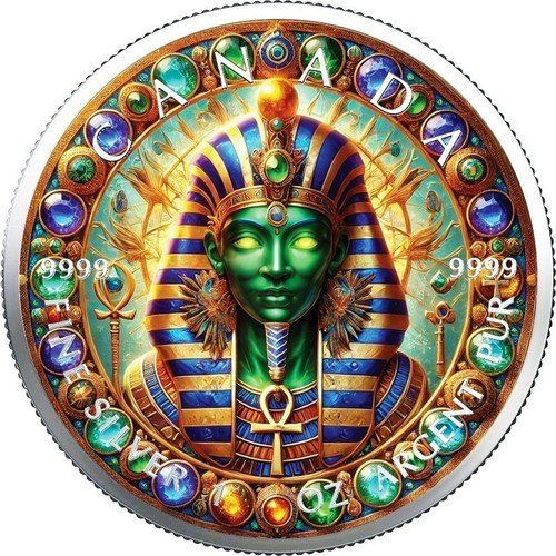 Alle Münzen: Maple Leaf 2025  Farbiger Round Egypt Osiri 1 Unze SILBER – Neu (gemäss Beschreibung) aus Wetzikon ZH von Nicki6