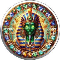 Maple Leaf 2025  Farbiger Round Egypt Osiri 1 Unze SILBER