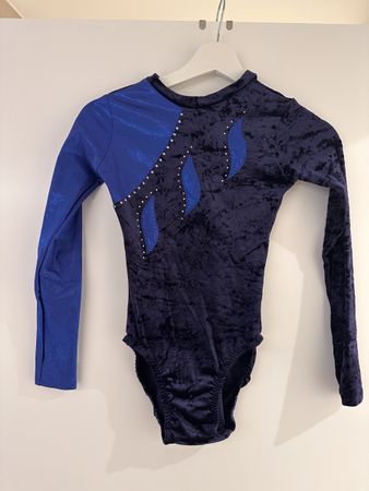 Geräteturngewand - Dunkelblau mit Glitzer
