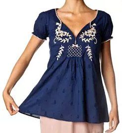 ODD MOLLY    💙🤍   babydoll bluse  Grösse 0 ( S )
