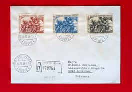 VATIKAN ROTES KREUZ SCHÖNER R- SATZBRIEF ROTKREUZ ZUG 1964