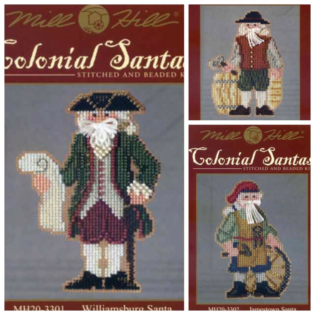 Bastelsets: Lot complet de 3 Colonial Santas de Mill Hill – Neu und originalverpackt aus Bouveret von sev_qj7l