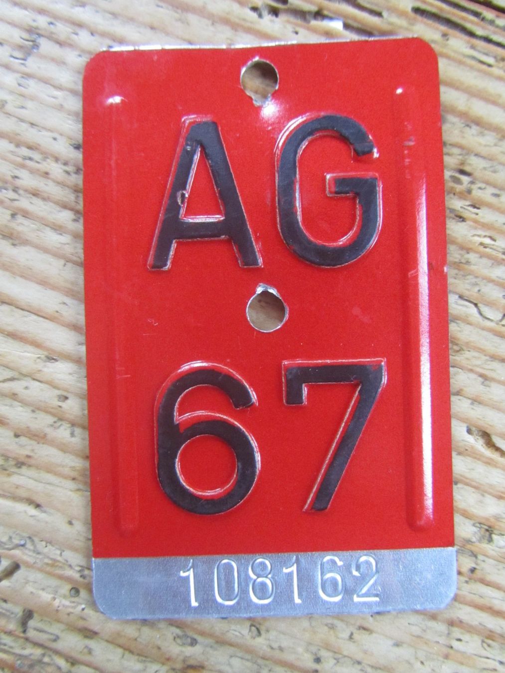 Insegne: AG 67, Top Velonummer – Usato da Seengen venduto da mikelele