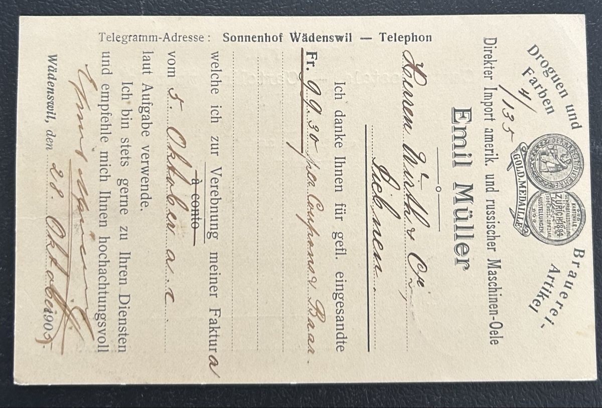 Cartoline postali: Postkarte mit Werbung Wädenswil  – Usato da Horw venduto da Tellbub 1