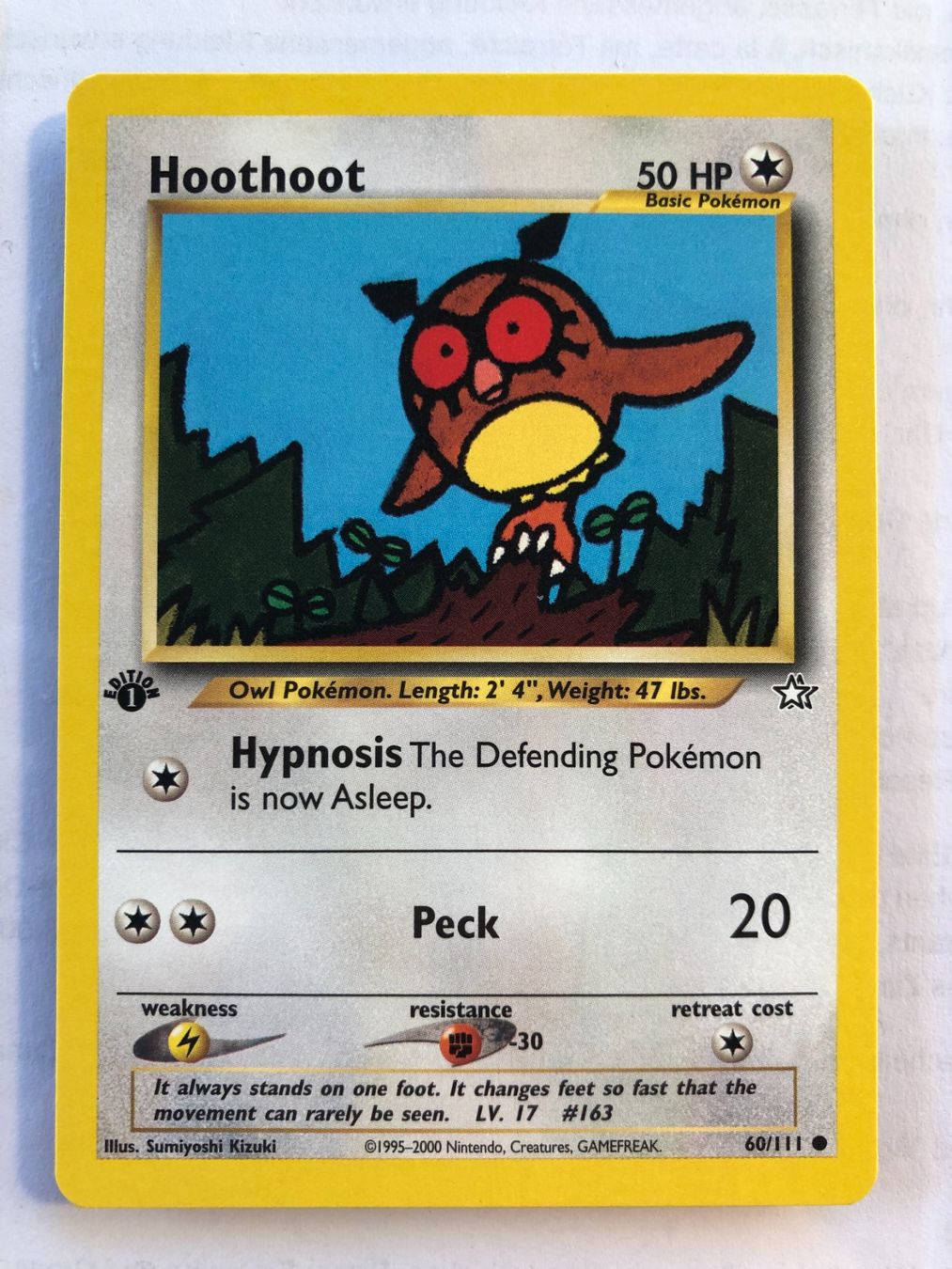 Sammelbilder & Trading cards: Hoothoot 1st Neo Genesis - MINT - ab 1.- – Gebraucht aus Giubiasco von dan_pr8b